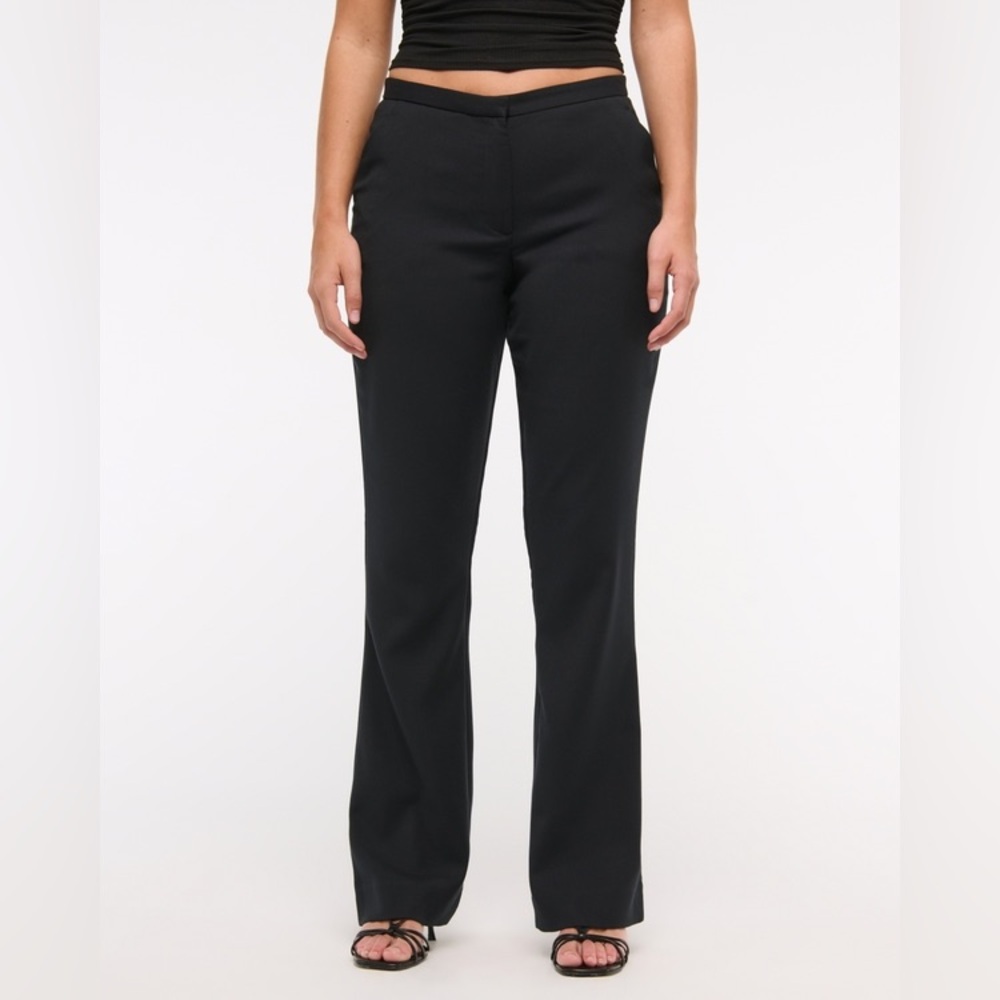 Abercrombie & Fitch curve love low rise tailored boot cut trousers - Picture 2 of 9